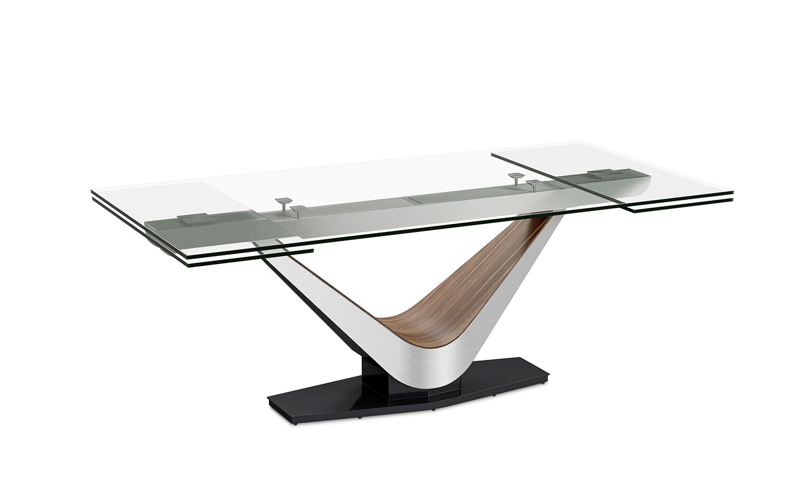 Victor Extendable Glass Table 3018-78 | Elite Modern - Canal Furniture