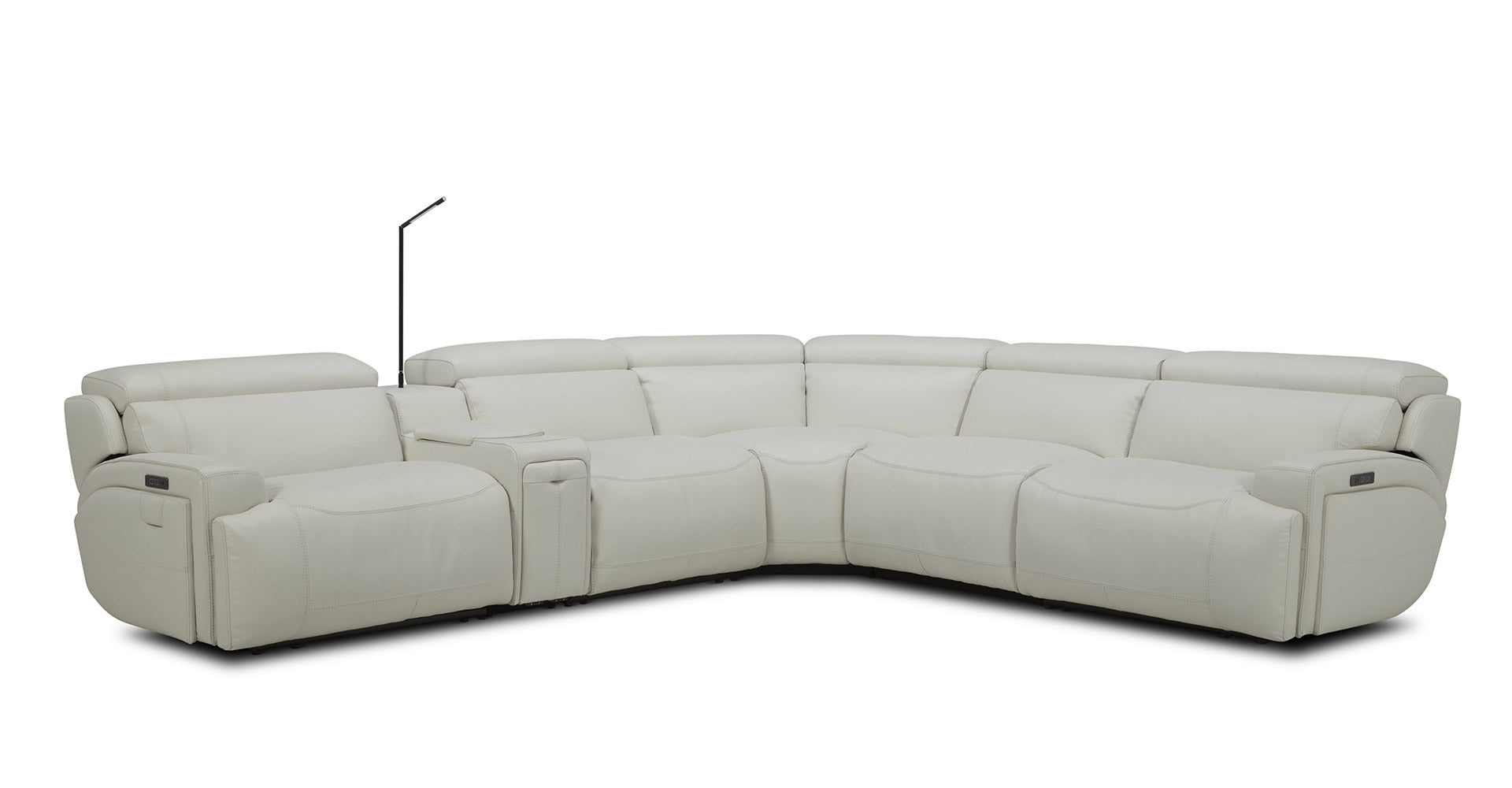 6095B Power Sectional in White | J&M Furniture - Canal Furniture