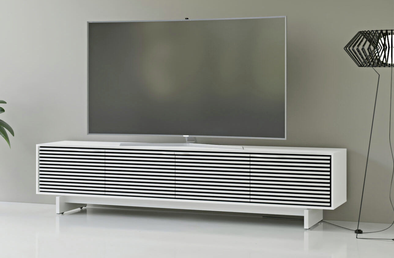 Align 7473 Media Storage in Satin White | BDI - Canal Furniture