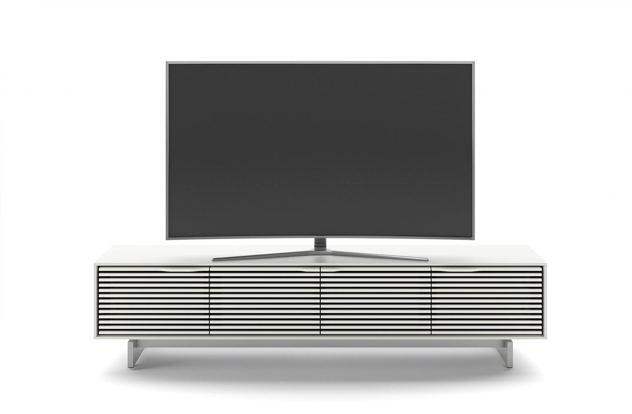 Align 7473 Media Storage in Satin White | BDI - Canal Furniture