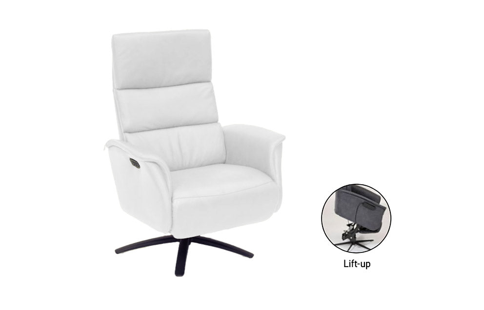 Superior 8009 Power Lift Recliner in White | Hjort Knudsen - Canal Furniture