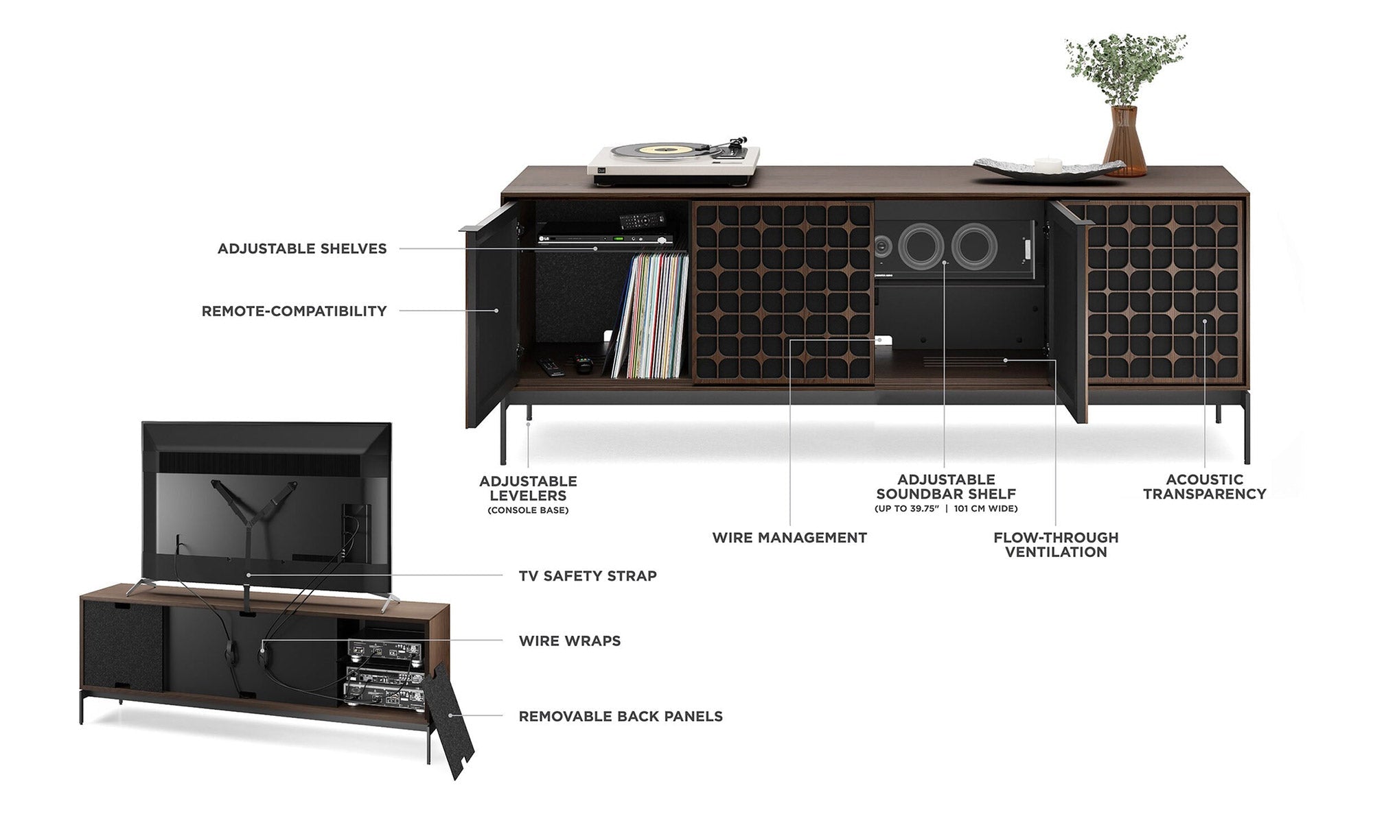 Elements Constellation Media Console 8709 | BDI Furniture - Canal Furniture