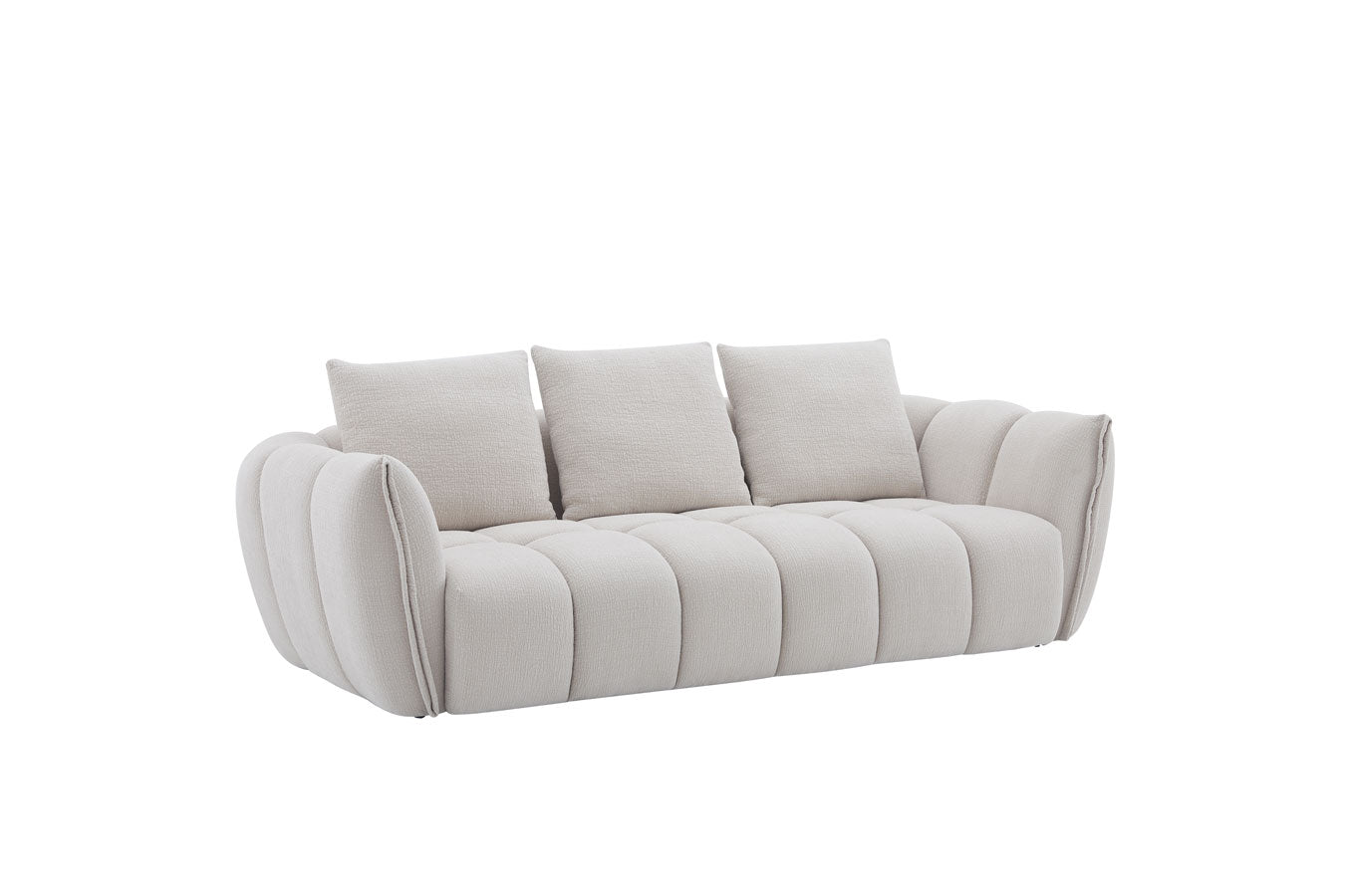 Lennox Fabric Loveseat in Light Grey | J&M Furniture - Canal Furniture