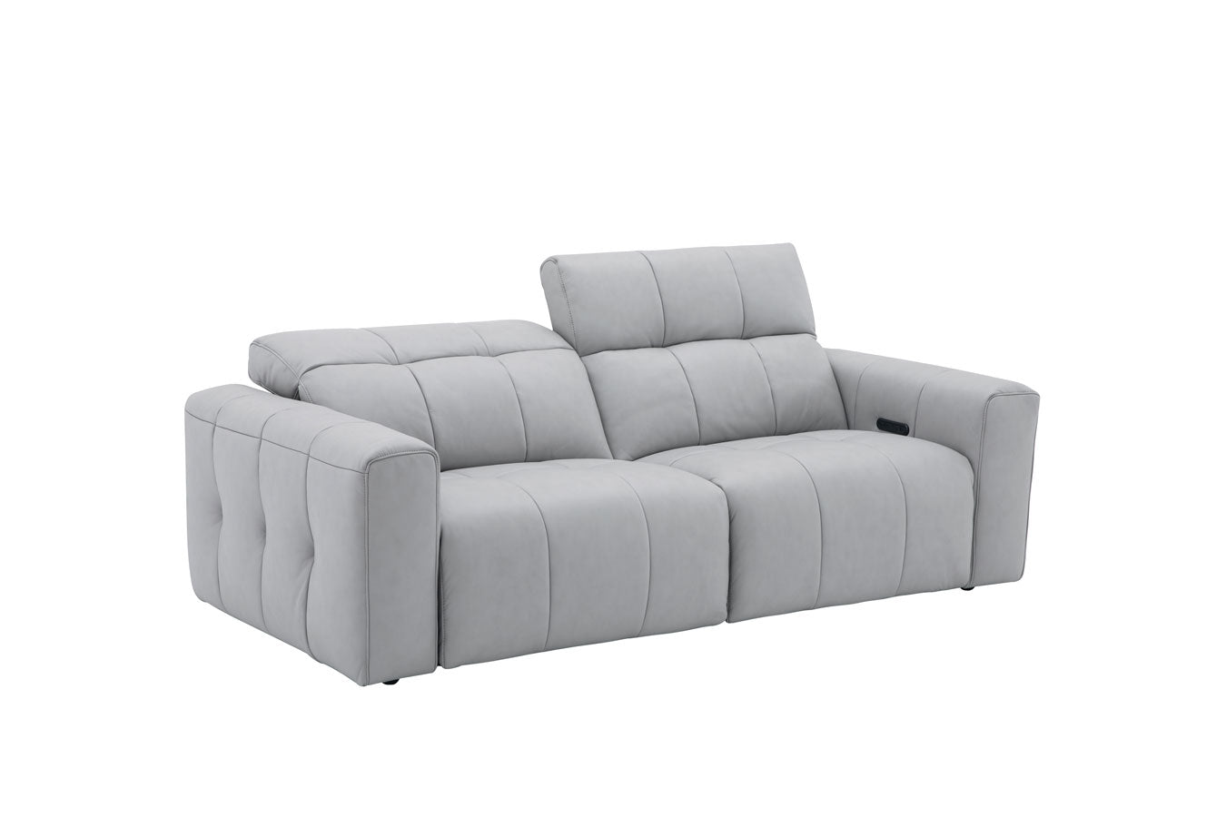 Prescott Leather Sofa in Light Grey | J&M Furniture - Canal Furniture