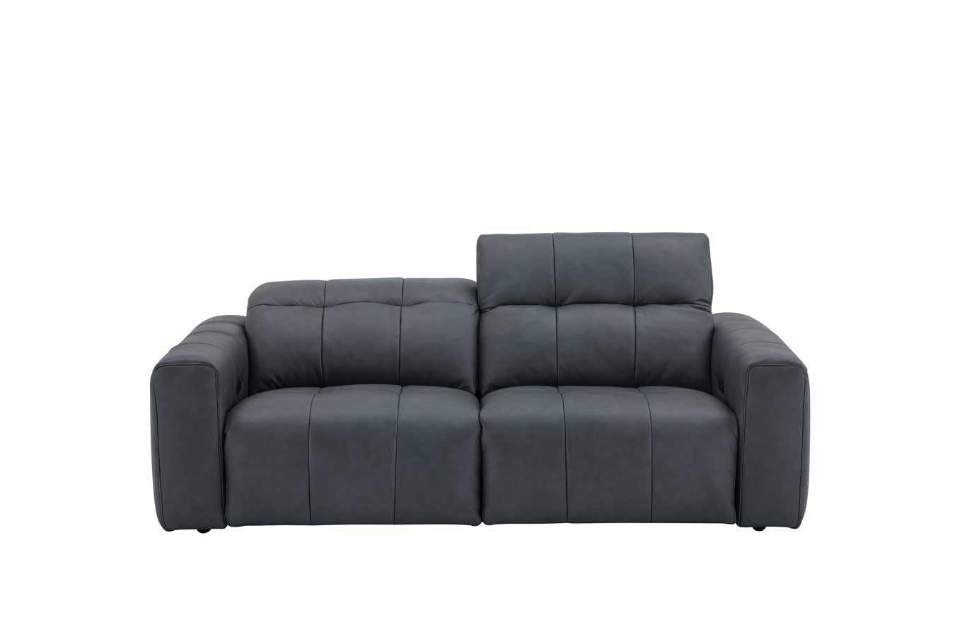 Prescott Leather Sofa in Dark Grey | J&M Furniture - Canal Furniture