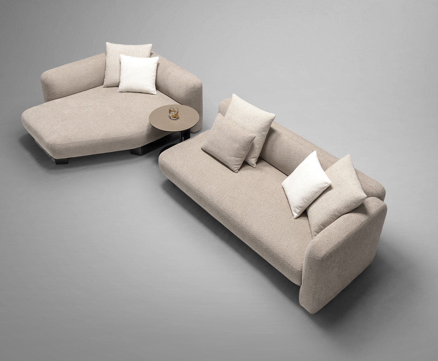 HF5516 Modern Fabric Sofa in Beige | J&M Furniture - Canal Furniture