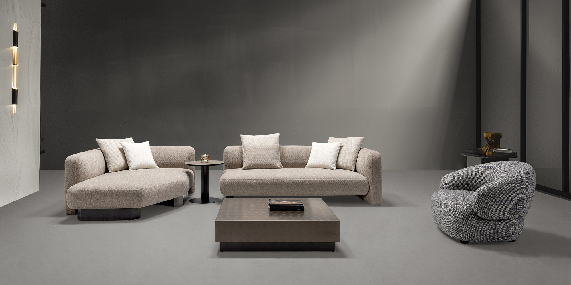 HF5516 Modern Fabric Sofa in Beige | J&M Furniture - Canal Furniture