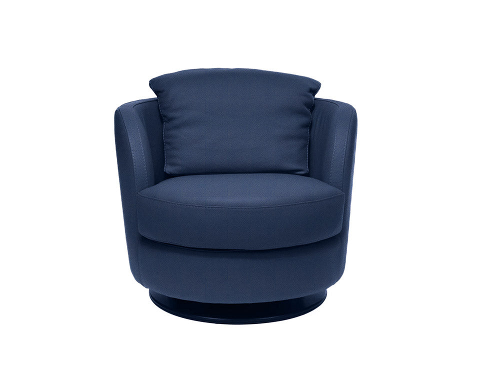 i743 Pienza Swivel/Rocking Armchair in Blue | Incanto - Canal Furniture