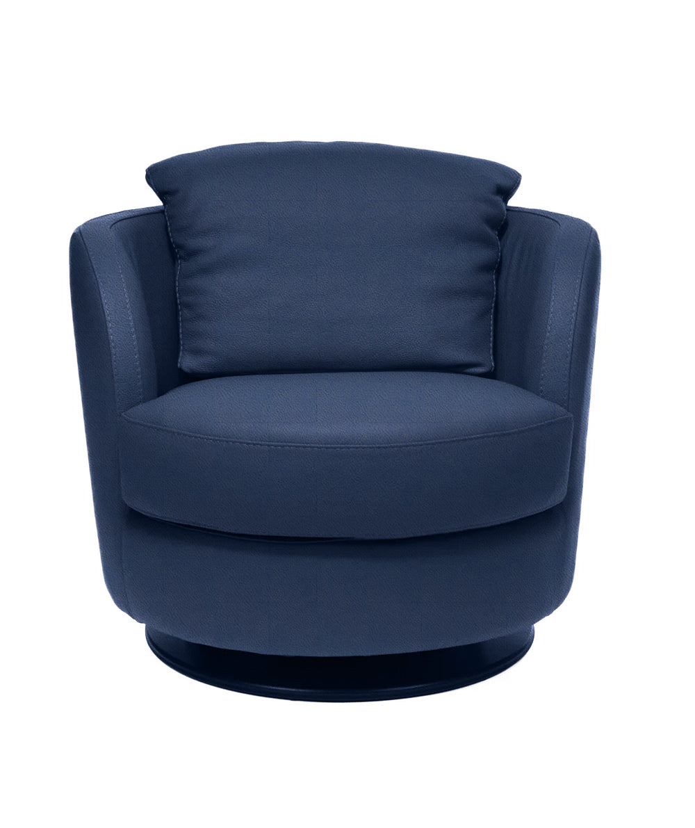 i743 Pienza Swivel/Rocking Armchair in Blue | Incanto - Canal Furniture