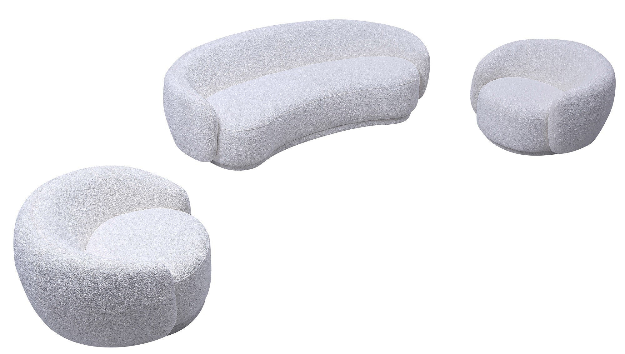 Lounge Fabric Chair in Off White | J&M Furniture - Canal Furniture