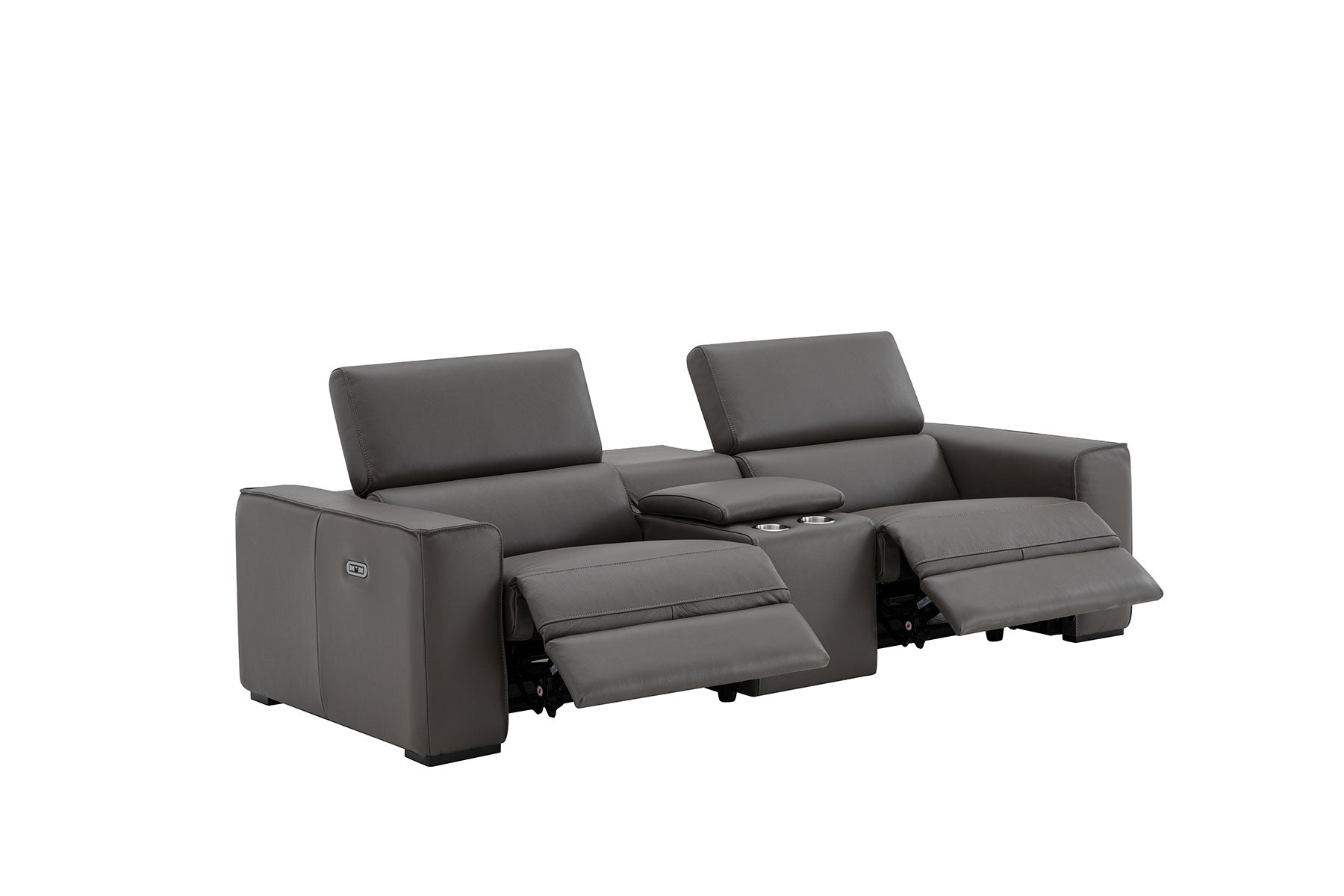 Picasso Loveseat with Console In Dark Grey | J&M Furniture - Canal Furniture