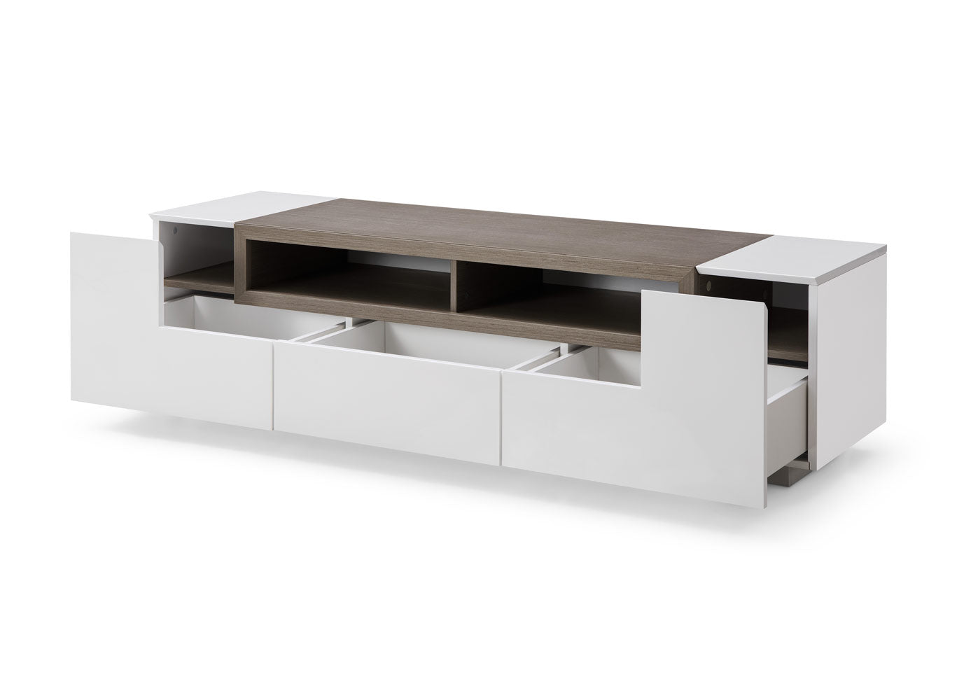 TV Stand TV002 in White Gloss/Grey Veneer | J&M Furniture - Canal Furniture