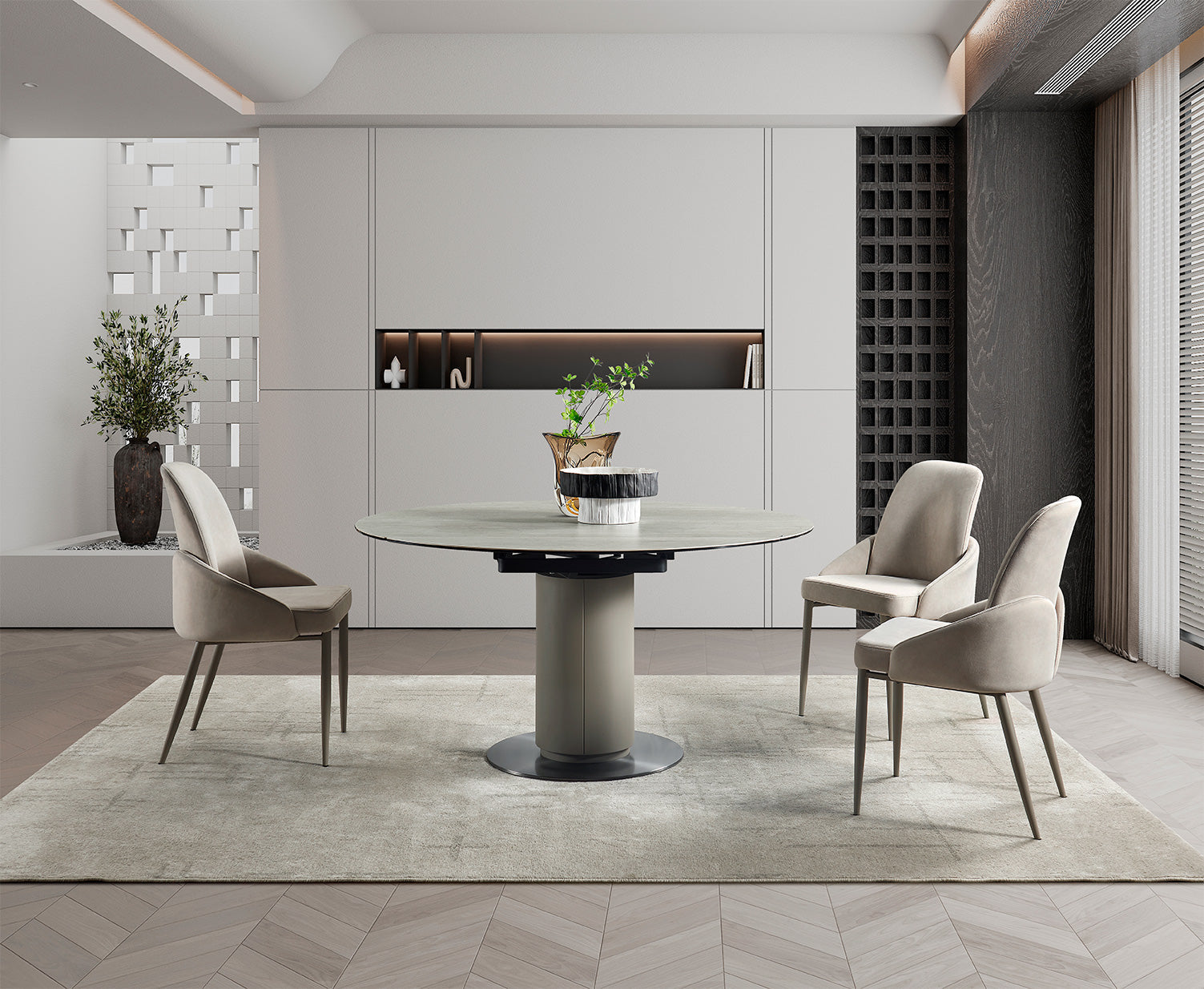 RH 130 Round Extendable Table | J&M Furniture - Canal Furniture