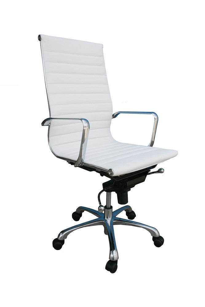 Comfy High Back White Office Chair | J&M Furniture - Canal Furniture