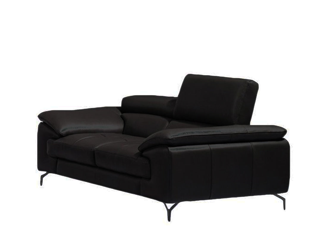 A973 Italian Leather Sofa Collection in Black | J&M Furniture - Canal Furniture