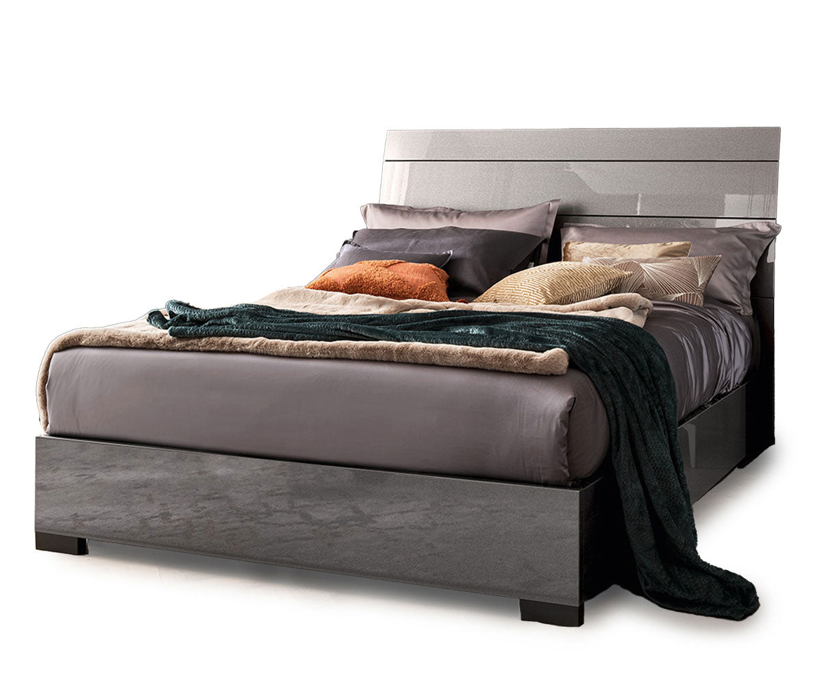 Alf Italia Bedroom Sets Graphite Platform Bed | Alf Italia