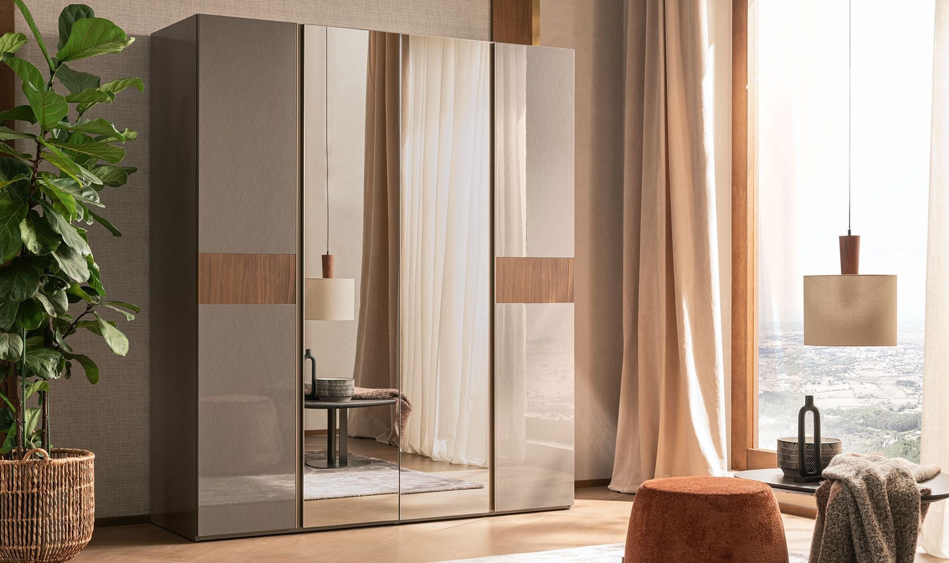 Alf Italia Wardrobe 4D Wardrobe w/ Mirror Corso Como Wardrobe | Alf Italia