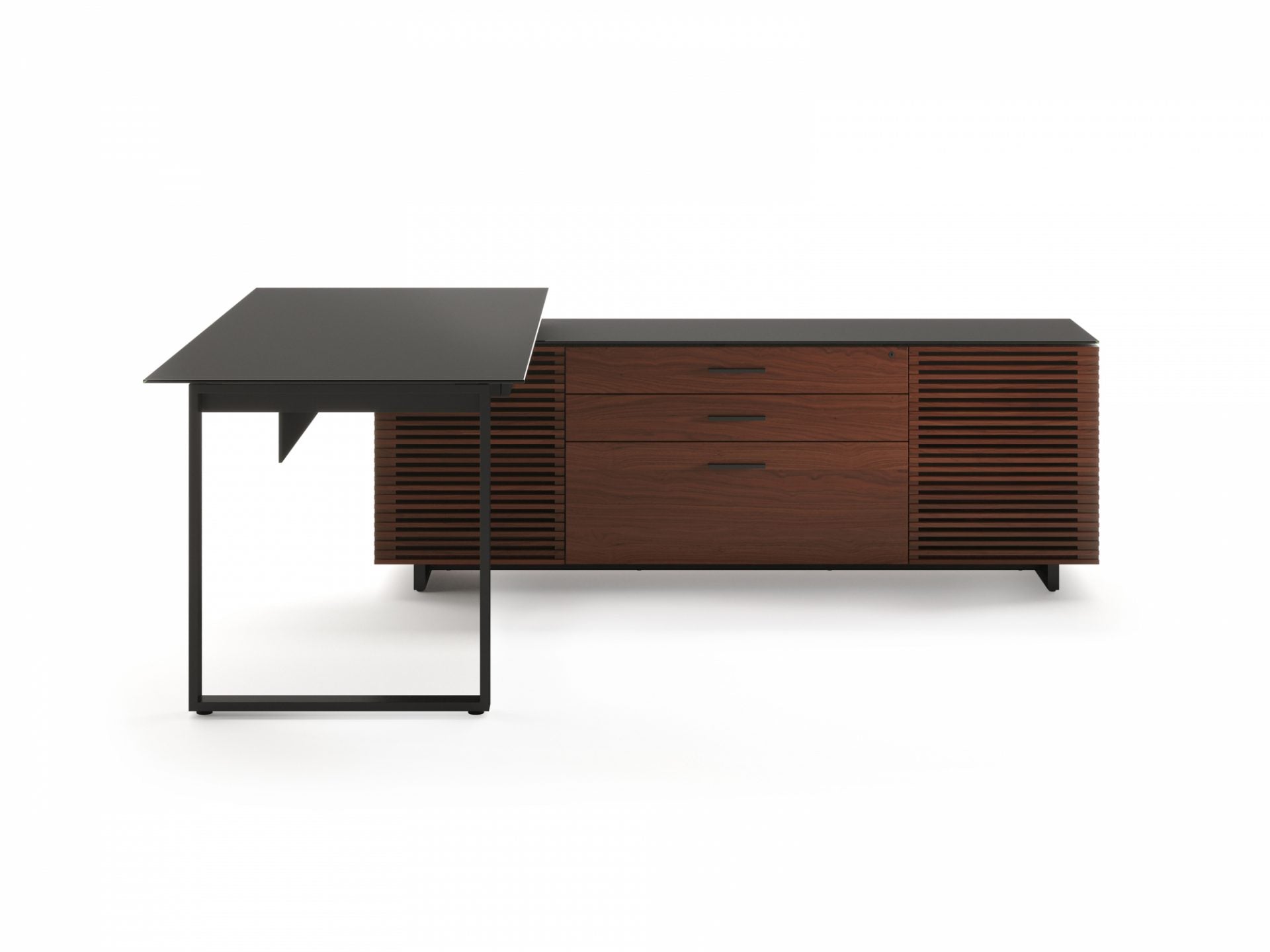 BDI Desk Chocolate Stained Walnut (CWL) Corridor L-Desk 6531 | BDI