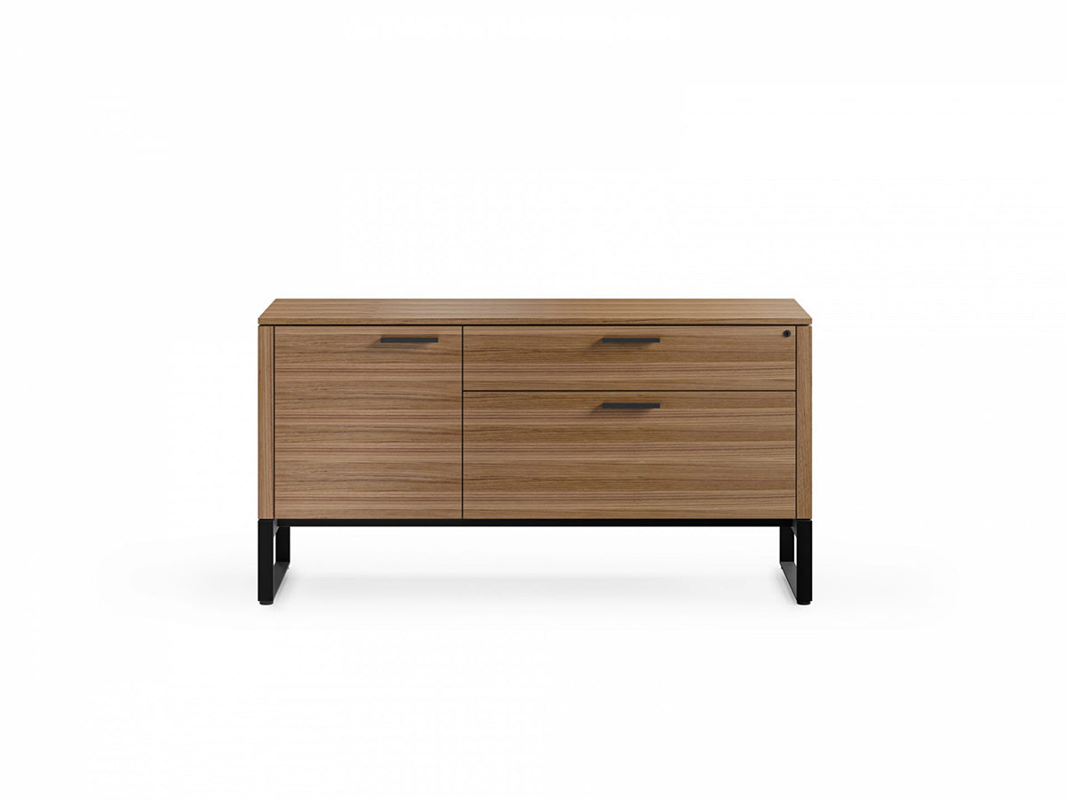 BDI Desk Natural Walnut / Black Linea 6220 Home Office Storage & File Cabinet | BDI Furniture