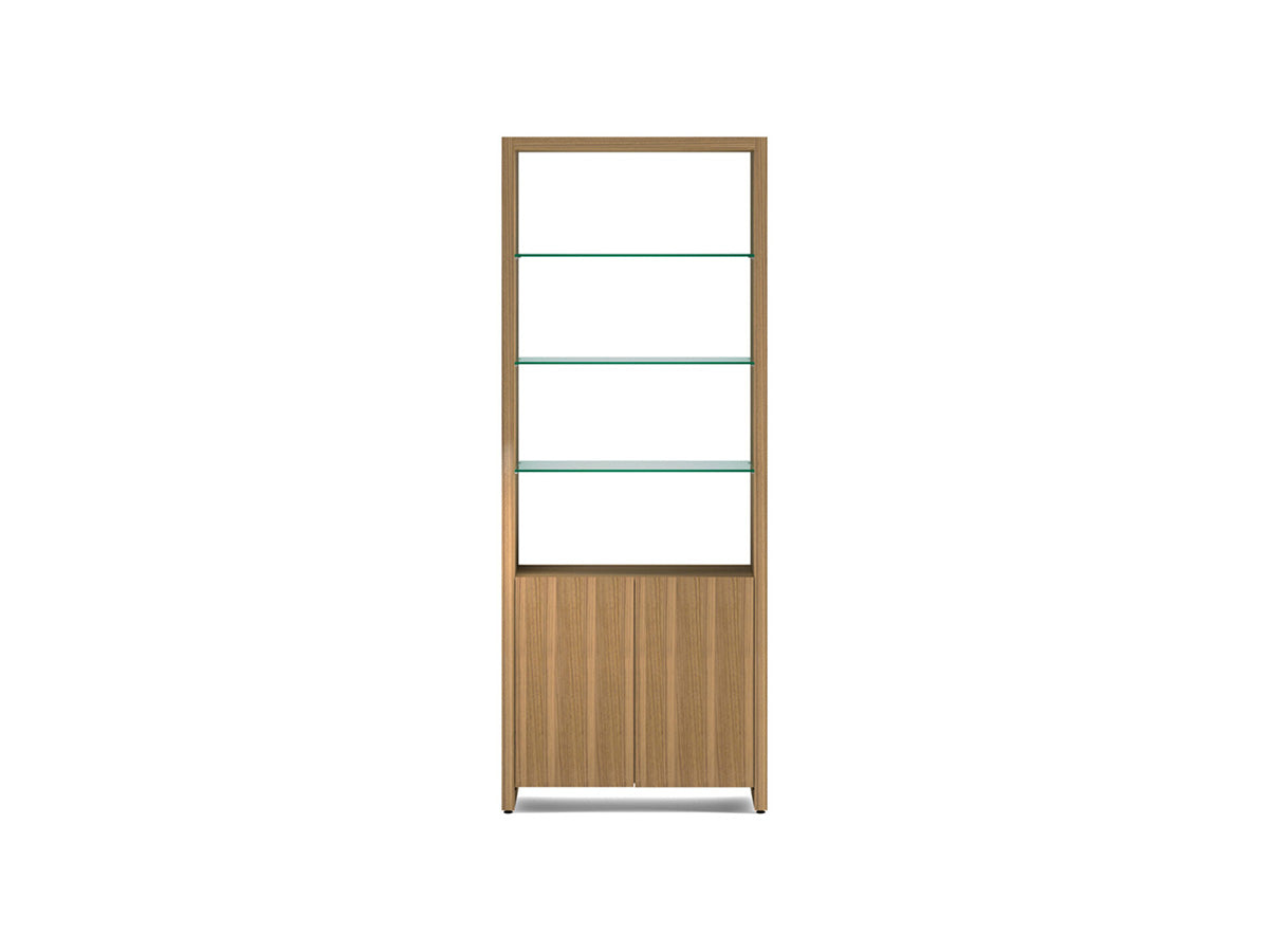 BDI Display & Storage Linea Expandable Bookcase with Glass Shelves 5802 | BDI Furniture