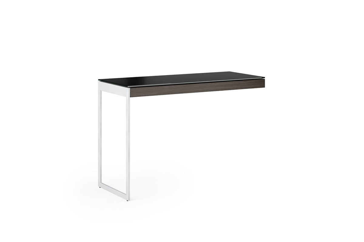 BDI Return Charcoal Stained Ash (CRL) / Satin Nickel (S) Sequel 6112 Modern Office Desk Return | BDI Furniture