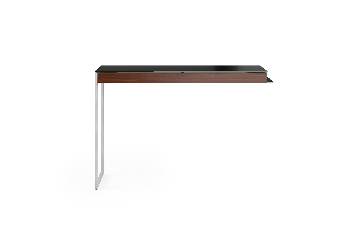 BDI Return Chocolate Stained Walnut (CWL) / Satin Nickel (S) Sequel 6112 Modern Office Desk Return | BDI Furniture