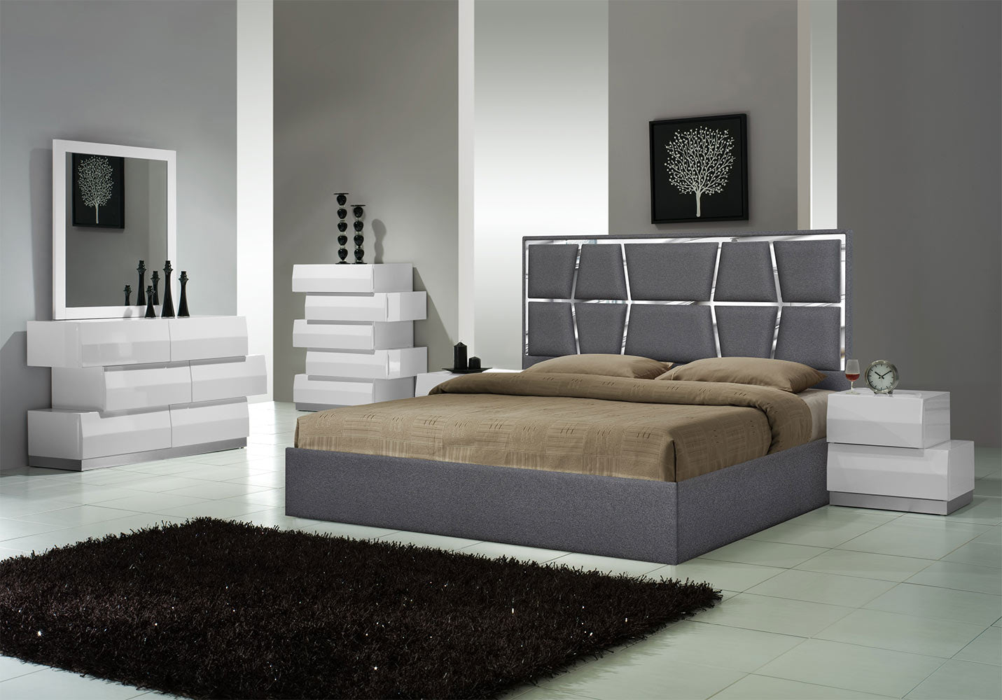 Degas Bed in Charcoal | J&M Furniture - Canal Furniture