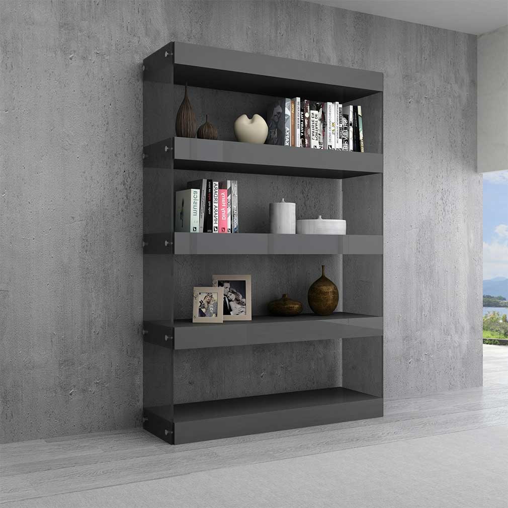 Grey Cloud Curio in High Gloss - Canal Furniture