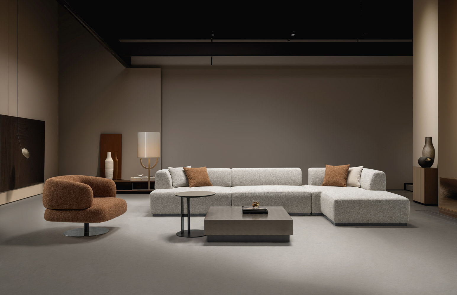 HF5011 Modern Fabric Armchair in Brown | J&M Furniture - Canal Furniture