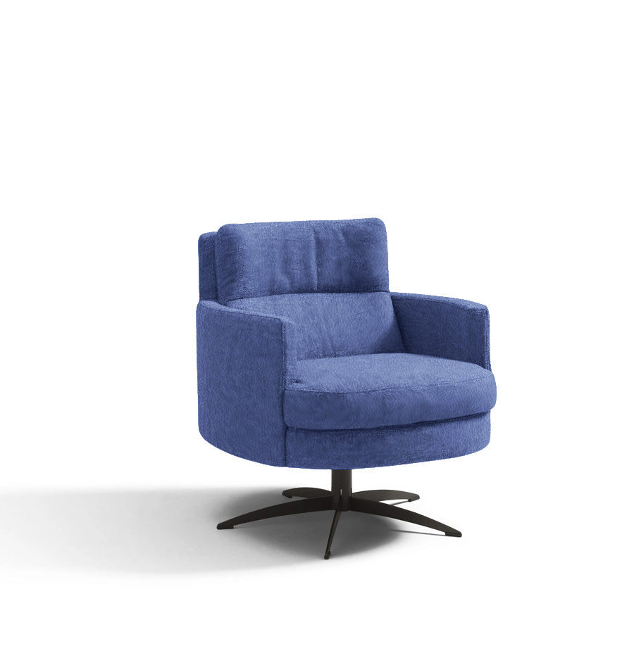 Thea I572 Lounge Fabric Armchair in Blue | Incanto - Canal Furniture