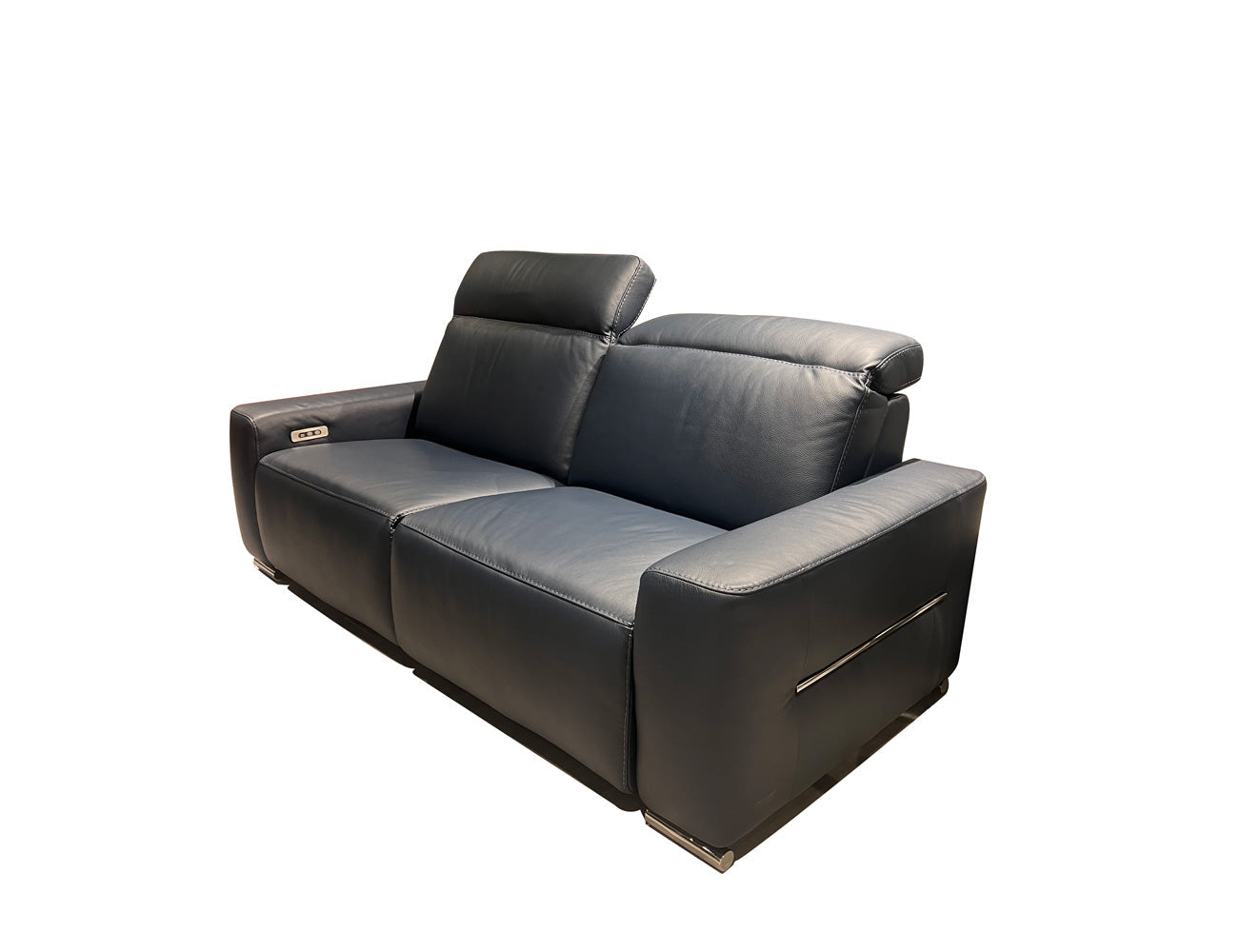 i790 Reclining Leather Loveseat in Blue | Incanto - Canal Furniture