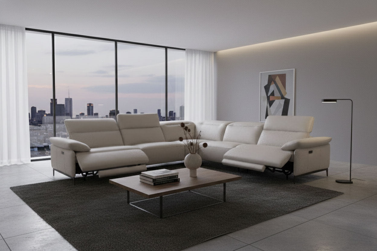 i845 Reclining Sectional in Light Grey | Incanto