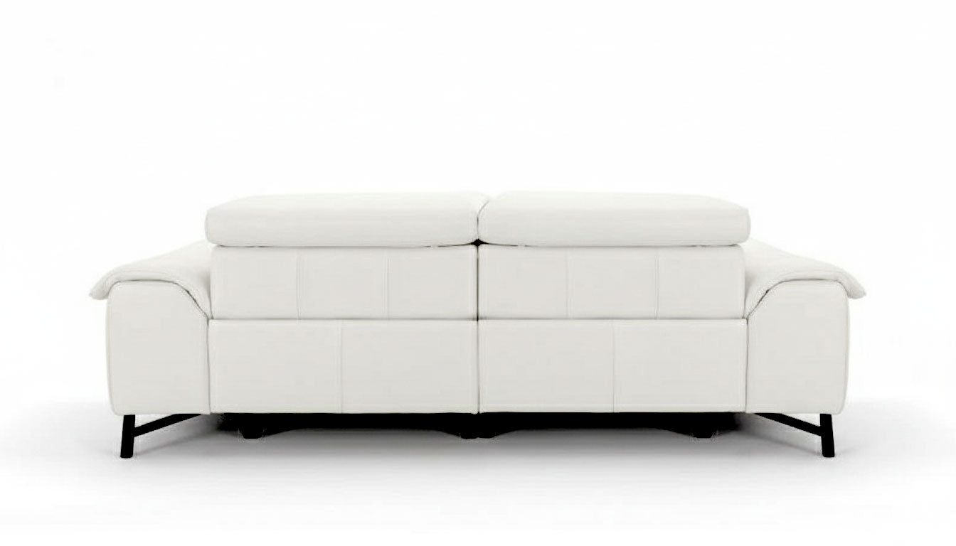 Incanto Italian Attitude Couches & Sofa i917 Leather Sofa Recliner in White | Incanto