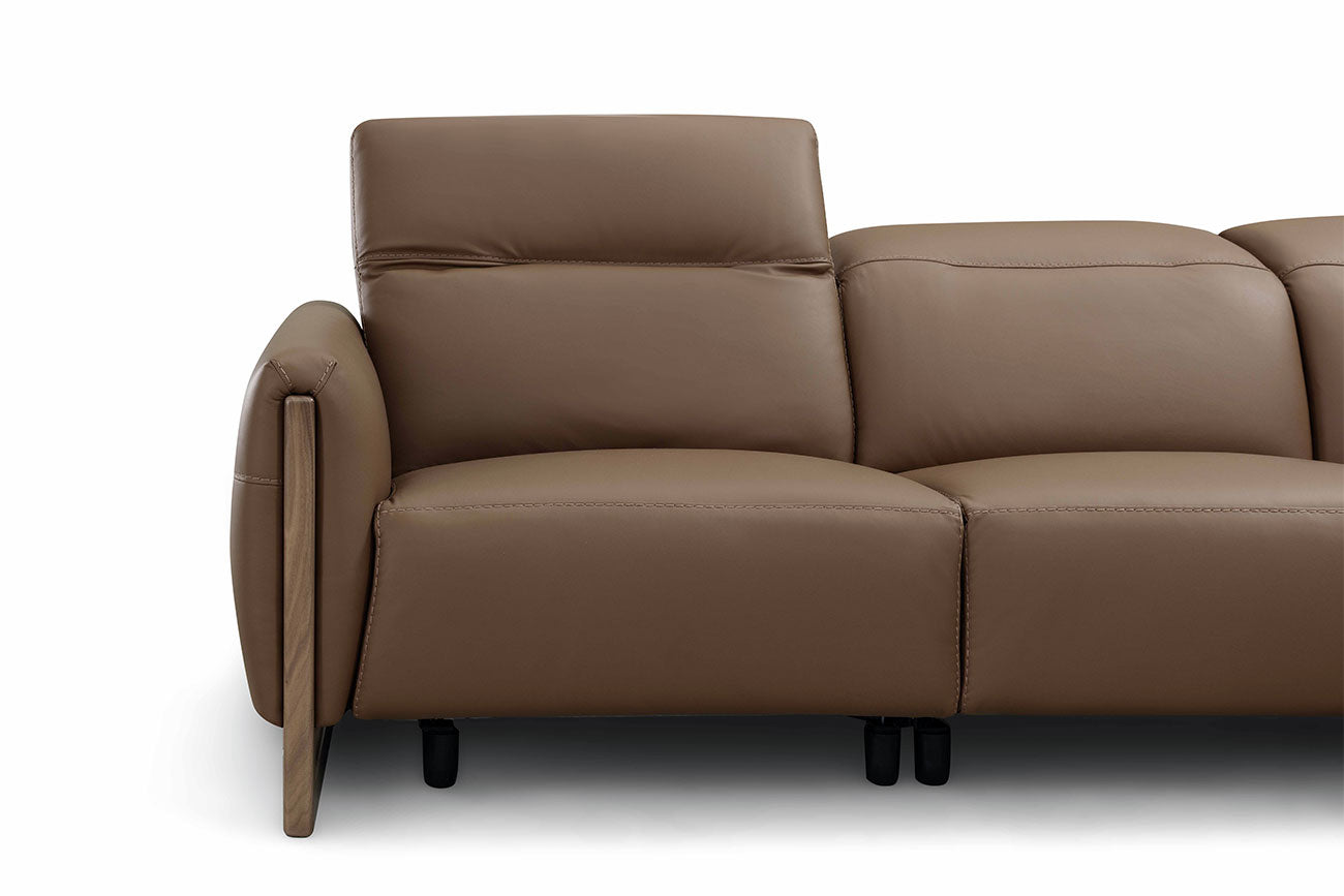 Incanto Italian Attitude Couches & Sofa i952 Reclining Sectional in Light Grey | Incanto