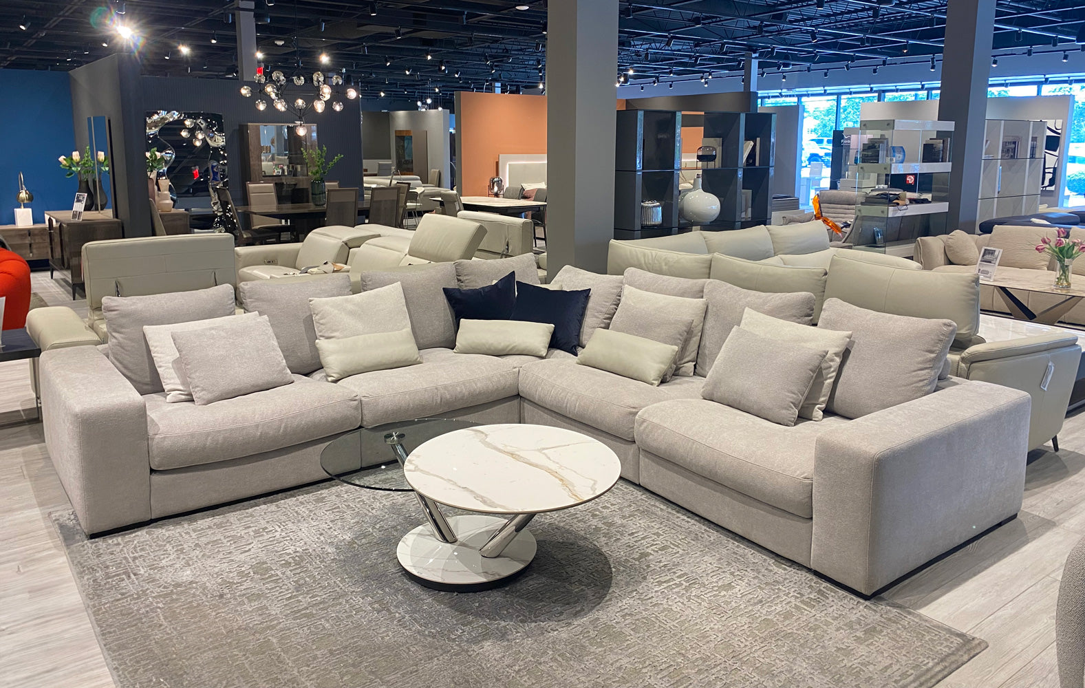 Incanto Italian Attitude Couches & Sofa Incanto B672 Fabric Sectional | Incanto Italia
