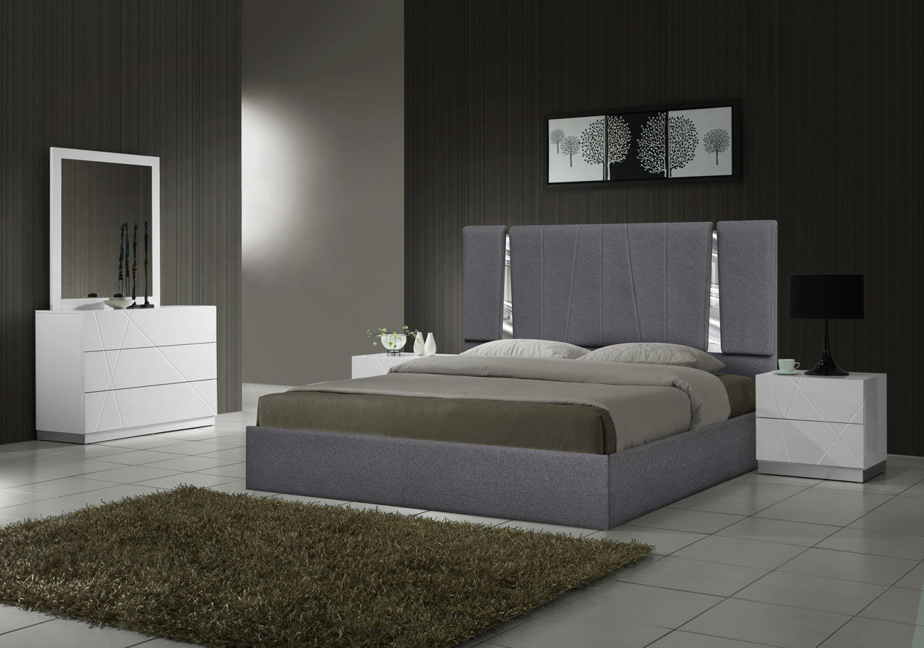 J and M Furniture Bed Matissee Bed in Charcoal