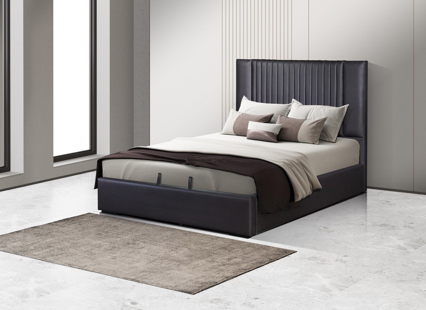 J and M Furniture Bed Nara Storage Bed in Dark Brown | J&M Furniture