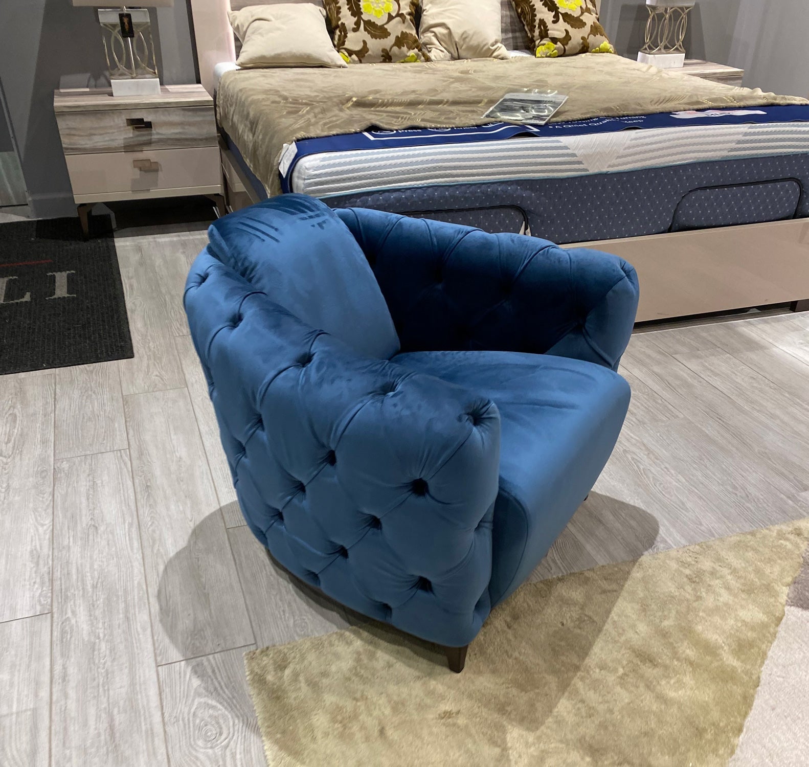 J and M Furniture Chair Deliziosa Armchair in Blue | J&M Furniture