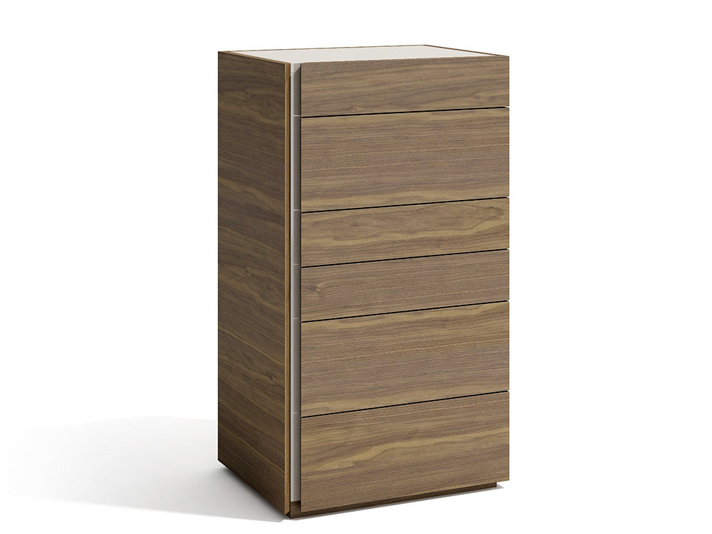 J and M Furniture Chest Porto Chest in Walnut