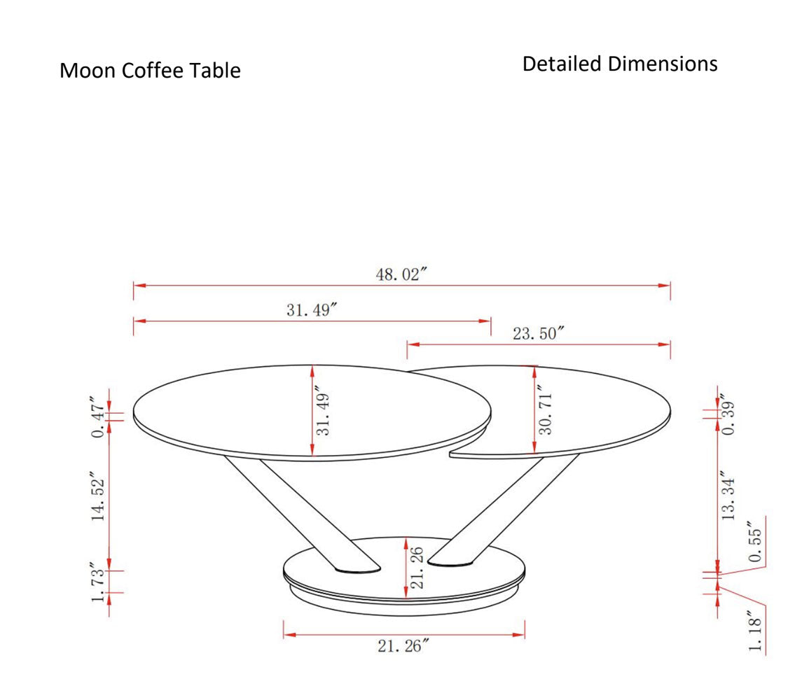 J and M Furniture Coffee Table Moon Rotary Coffee Table | J&M Furniture