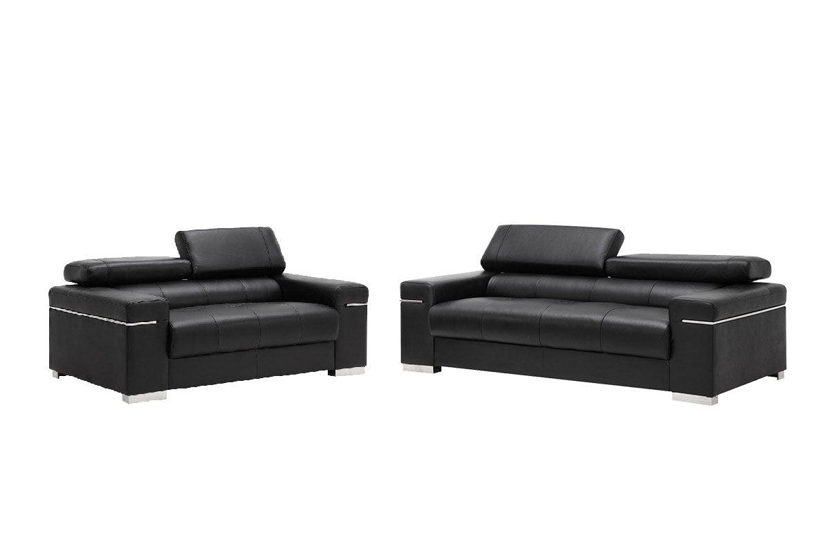 J and M Furniture Couches & Sofa Add Sofa & Loveseat Soho Sofa Collection in Black | J&M Furniture