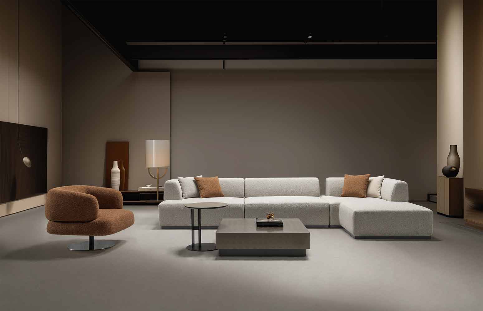 J and M Furniture Couches & Sofa HF5566 Modern Sectional in Grey | J&M Furniture