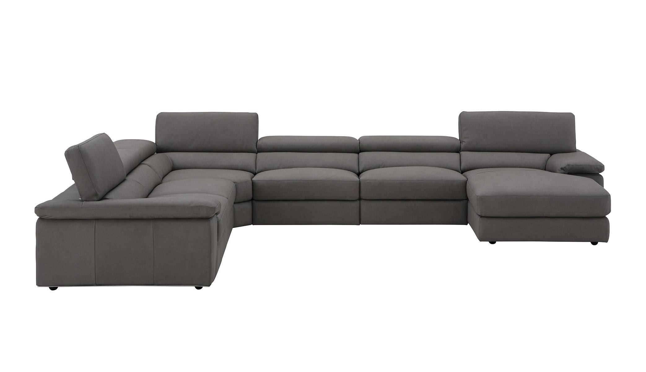 J and M Furniture Couches & Sofa Kobe Premium Leather Sectional | Italian Leather Sofa