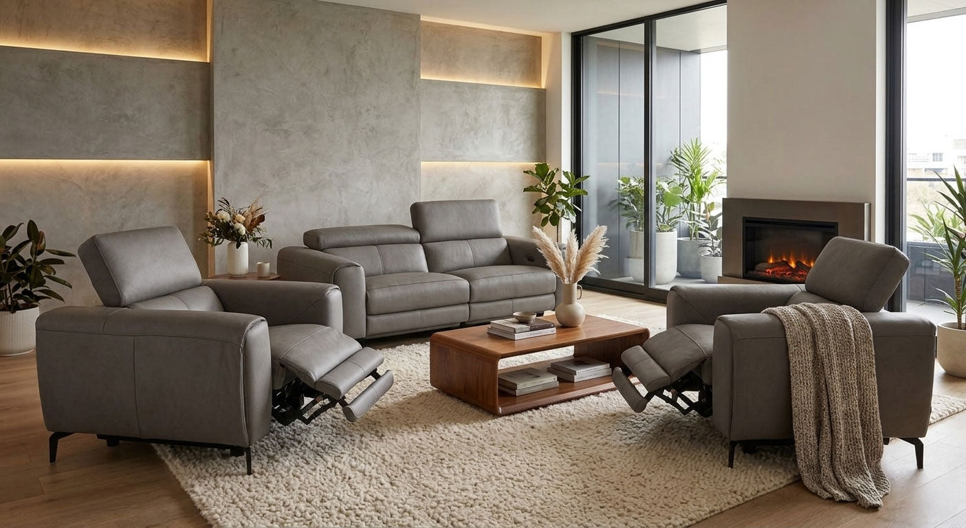J and M Furniture Couches & Sofa Lorenzo Power Sofa in Truffle | J&M Furniture