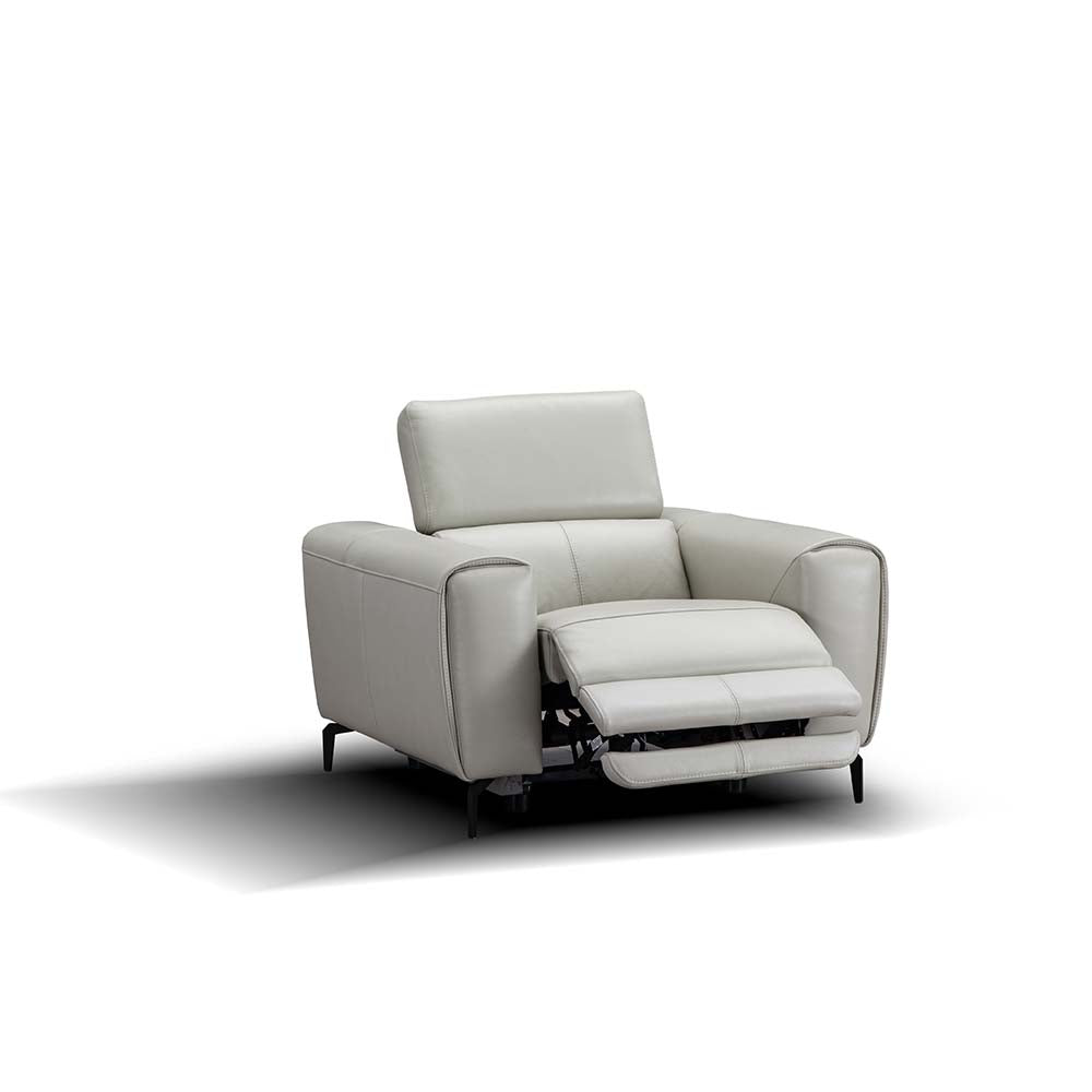 J and M Furniture Couches & Sofa Lorenzo Reclining Chair in Light Gray (K) | J&M Furniture