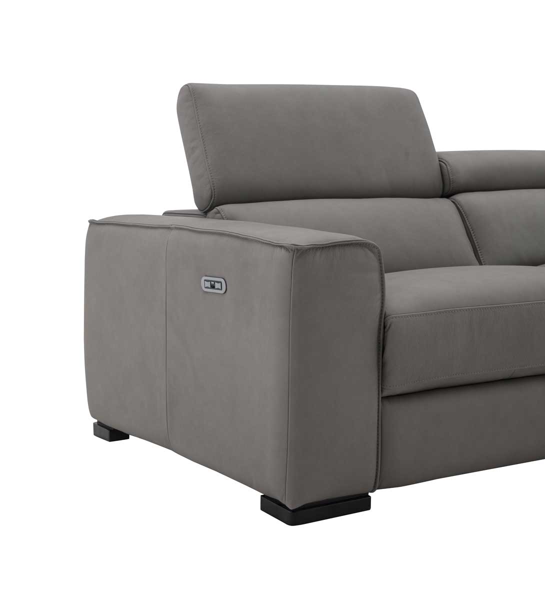 J and M Furniture Couches & Sofa Picasso Leather Power Reclining Loveseat with Dual Motor & USB