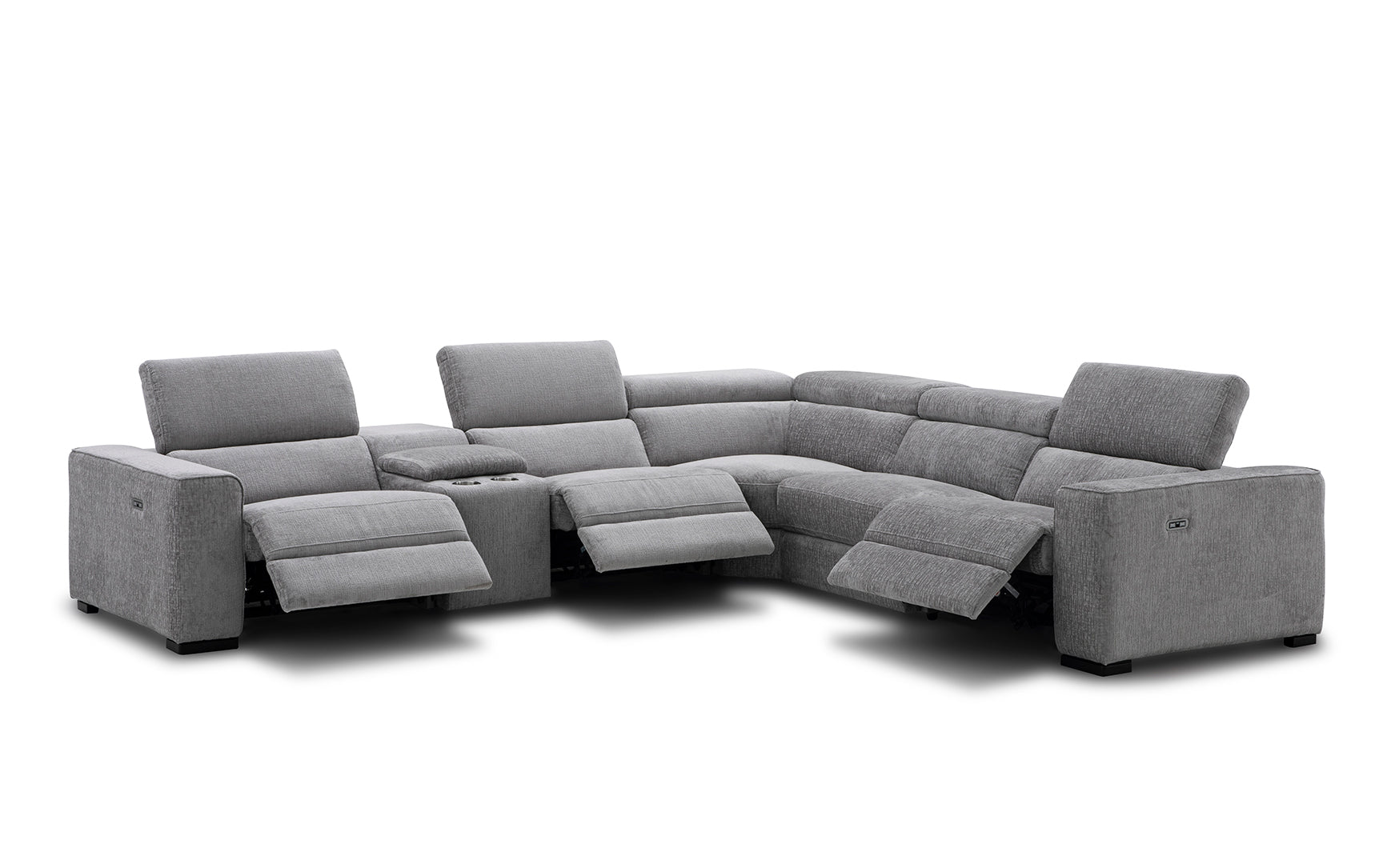 J and M Furniture Couches & Sofa Picasso Motion Fabric Sectional in Light Grey | J&M Furniture