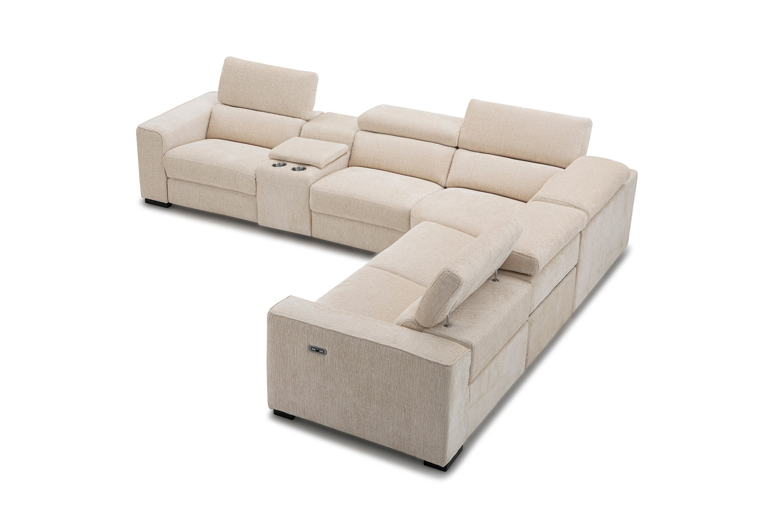 J and M Furniture Couches & Sofa Picasso Motion Fabric Sectional in Sand | J&M Furniture