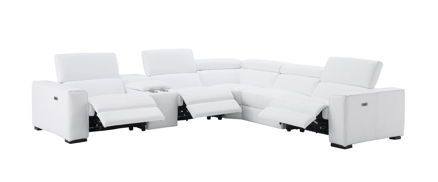J and M Furniture Couches & Sofa Picasso Power Sectional in Snow White | J&M Furniture
