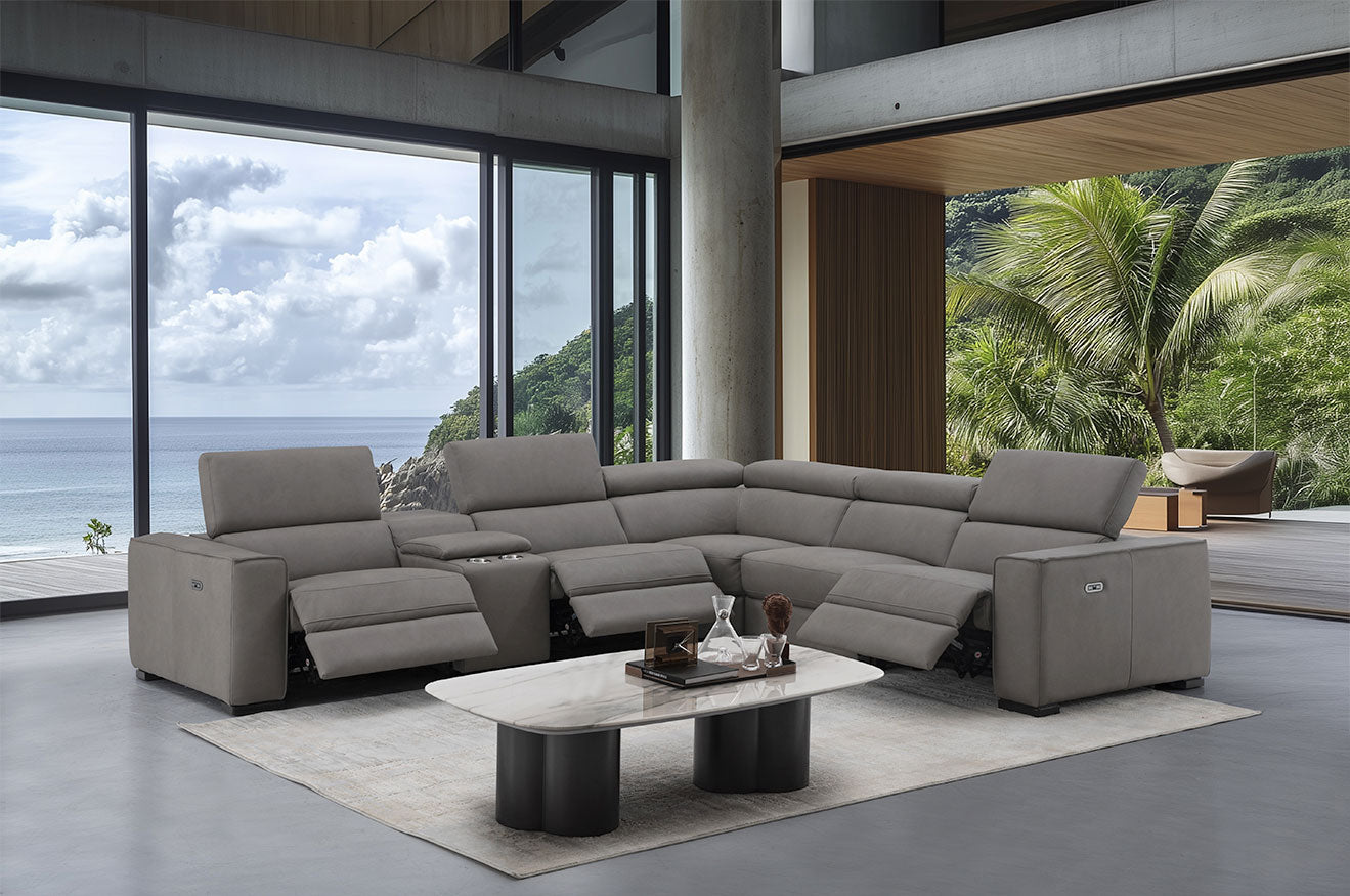 J and M Furniture Couches & Sofa Picasso Power Sectional in Truffle | J&M Furniture